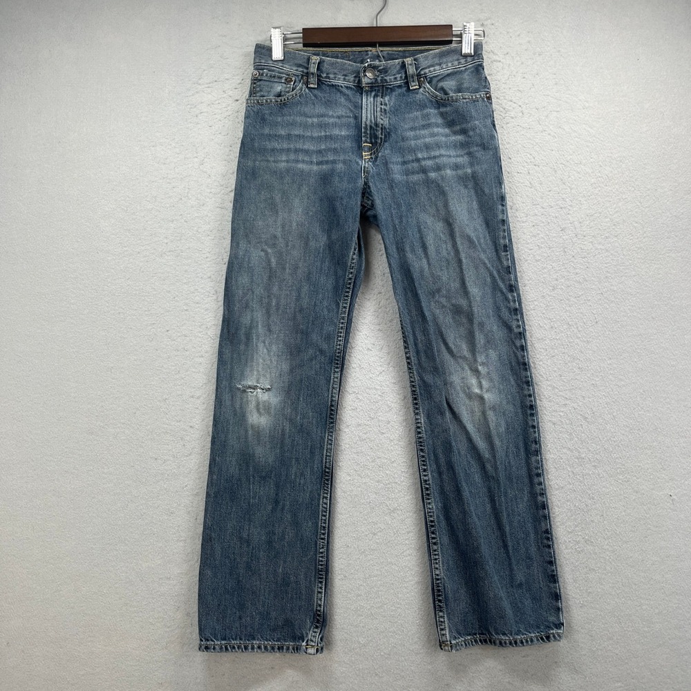 Polo Ralph Lauren Jeans Boys 12 Blue Classic 867 Straight Leg Denim Distressed